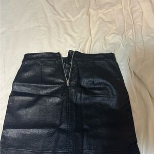 Black Leather Skirt